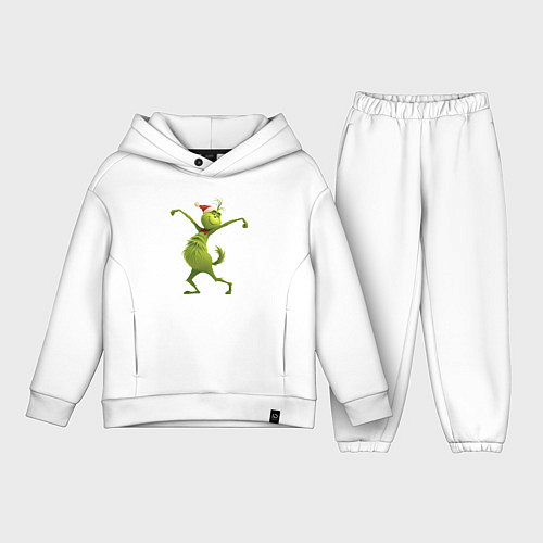 Детский костюм оверсайз Гринч в предвкушении нового года / Белый – фото 1