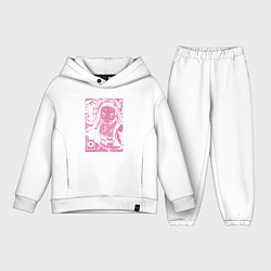 Детский костюм оверсайз Клинок рассекающий демонов Nezuko бой, цвет: белый