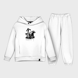 Детский костюм оверсайз Медведь и нефть