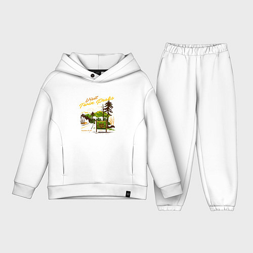 Детский костюм оверсайз Visit Twin Peaks / Белый – фото 1