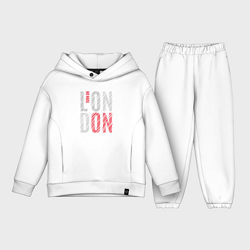 Детский костюм оверсайз Поверни на Лондон / Белый – фото 1