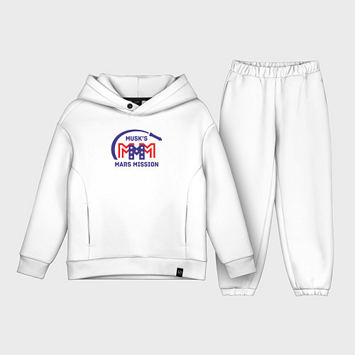 Детский костюм оверсайз Миссия на Марс Маска / Белый – фото 1