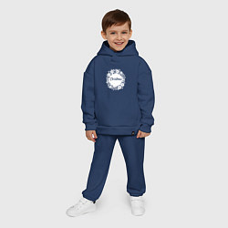 Детский костюм оверсайз Рождественский зимний венок, цвет: тёмно-синий — фото 2
