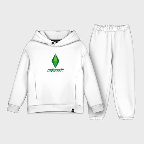 Детский костюм оверсайз The Sims Код / Белый – фото 1