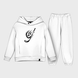 Детский костюм оверсайз Динамичная клюшка, цвет: белый