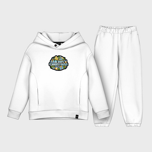 Детский костюм оверсайз Время рождества / Белый – фото 1