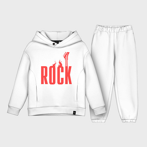 Детский костюм оверсайз Rock Flame / Белый – фото 1