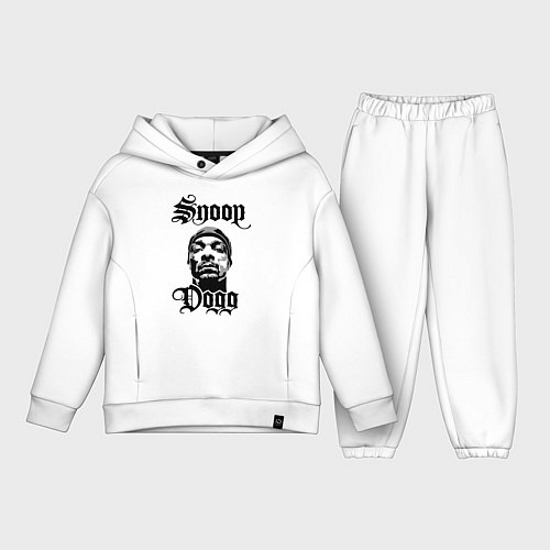 Детский костюм оверсайз Snoop Dogg Face / Белый – фото 1