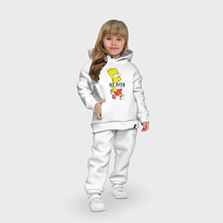 Детский костюм оверсайз Барт Симпсон: Все путем, цвет: белый — фото 2