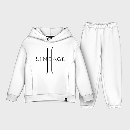 Детский костюм оверсайз Lineage logo / Белый – фото 1