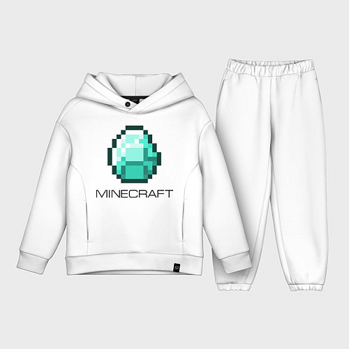 Детский костюм оверсайз Minecraft Diamond / Белый – фото 1