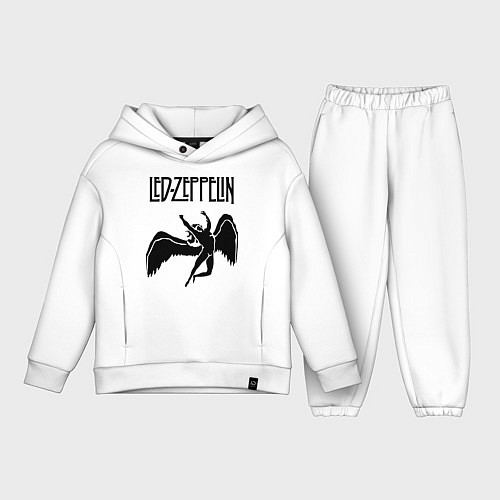 Детский костюм оверсайз Led Zeppelin Swan / Белый – фото 1