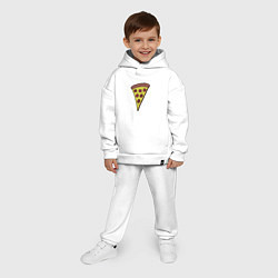 Детский костюм оверсайз Pizza man, цвет: белый — фото 2