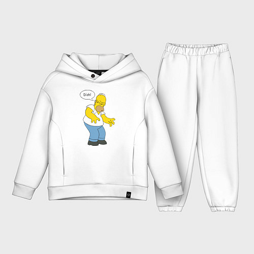 Детский костюм оверсайз D'oh mood / Белый – фото 1