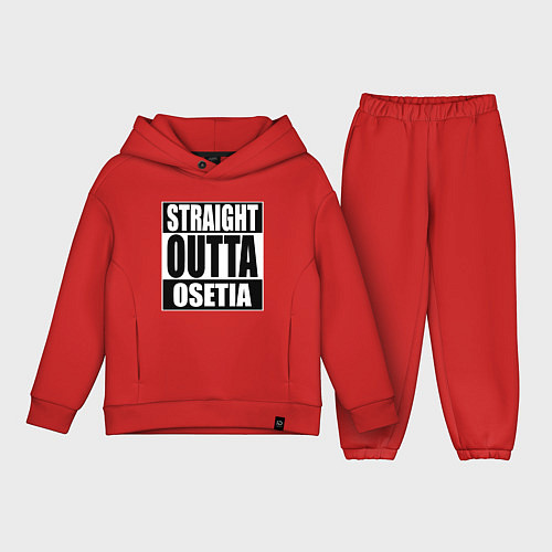 Детский костюм оверсайз Straight Outta Osetia / Красный – фото 1