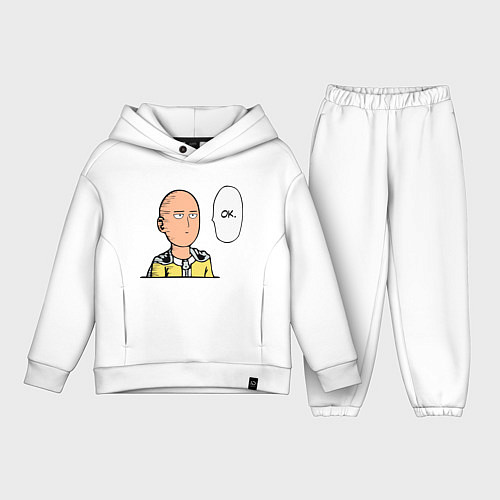 Детский костюм оверсайз One Punch Man: OK / Белый – фото 1