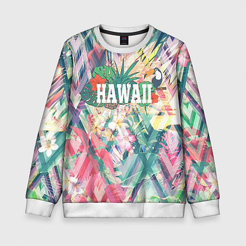 Детский свитшот Hawaii Summer / 3D-Белый – фото 1