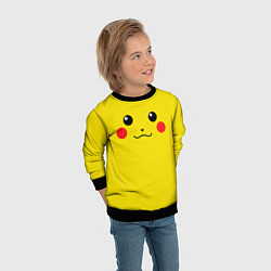 Свитшот детский Happy Pikachu, цвет: 3D-черный — фото 2