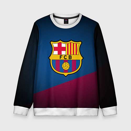 Детский свитшот FCB Barcelona / 3D-Белый – фото 1