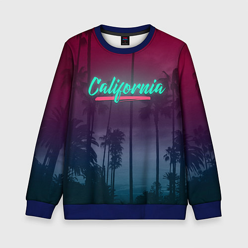 Детский свитшот California / 3D-Синий – фото 1