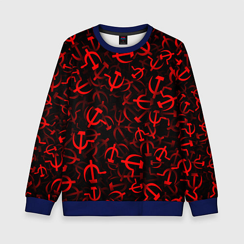 Детский свитшот Серп и молот 2 / 3D-Синий – фото 1