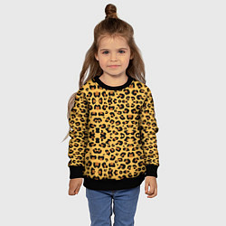Свитшот детский Шкура леопарда, цвет: 3D-черный — фото 2