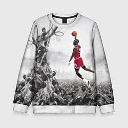 Свитшот детский Michael Jordan NBA, цвет: 3D-белый