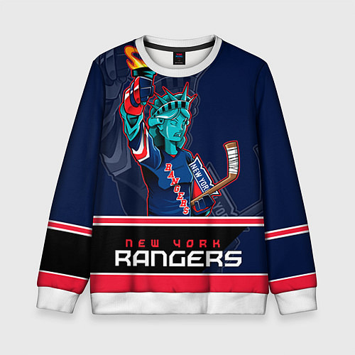 Детский свитшот New York Rangers / 3D-Белый – фото 1