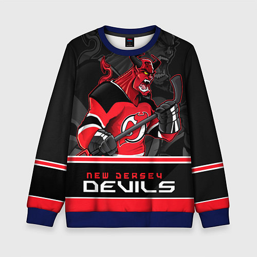 Детский свитшот New Jersey Devils / 3D-Синий – фото 1