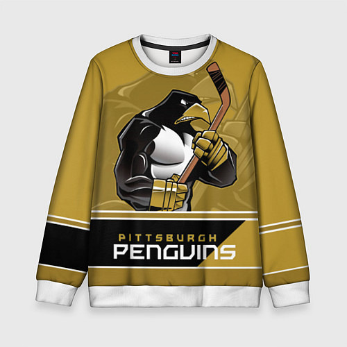 Детский свитшот Pittsburgh Penguins / 3D-Белый – фото 1