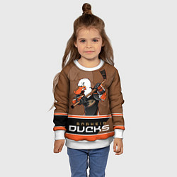 Свитшот детский Anaheim Ducks, цвет: 3D-белый — фото 2