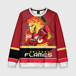 Свитшот детский Calgary Flames, цвет: 3D-белый