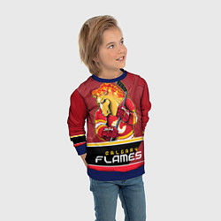 Свитшот детский Calgary Flames, цвет: 3D-синий — фото 2