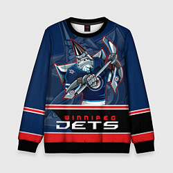 Свитшот детский Winnipeg Jets, цвет: 3D-черный