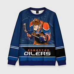 Свитшот детский Edmonton Oilers, цвет: 3D-синий