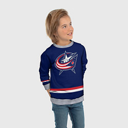 Свитшот детский Columbus Blue Jackets, цвет: 3D-меланж — фото 2