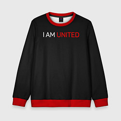 Свитшот детский Manchester United team, цвет: 3D-красный