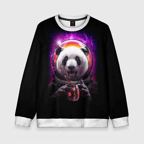 Детский свитшот Panda Cosmonaut / 3D-Белый – фото 1