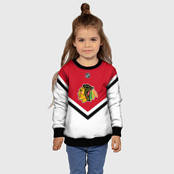Свитшот детский NHL: Chicago Blackhawks, цвет: 3D-черный — фото 2