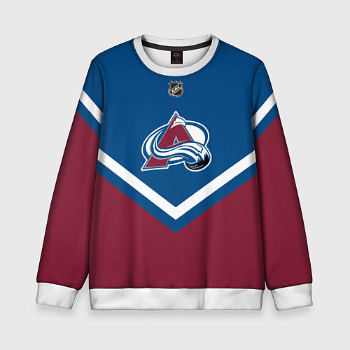 Детский свитшот NHL: Colorado Avalanche / 3D-Белый – фото 1