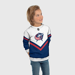 Свитшот детский NHL: Columbus Blue Jackets, цвет: 3D-белый — фото 2