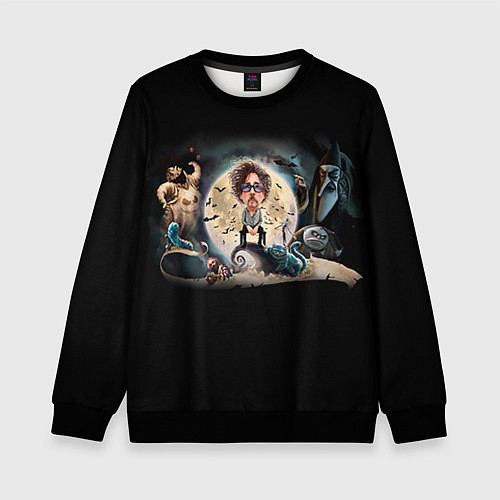 Детский свитшот Timothy Burton Story / 3D-Черный – фото 1