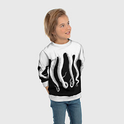 Свитшот детский Octopus, цвет: 3D-белый — фото 2