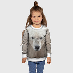 Свитшот детский Белый медведь, цвет: 3D-белый — фото 2