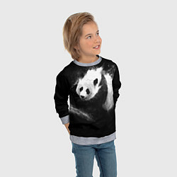 Свитшот детский Молочная панда, цвет: 3D-меланж — фото 2