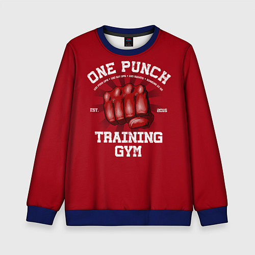 Детский свитшот One Punch Gym / 3D-Синий – фото 1