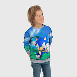 Свитшот детский Sonic Boom, цвет: 3D-меланж — фото 2