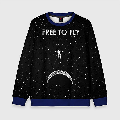 Детский свитшот Free to Fly / 3D-Синий – фото 1