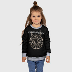 Свитшот детский Disturbed Logo, цвет: 3D-меланж — фото 2