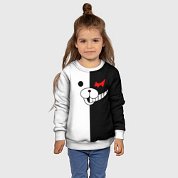 Свитшот детский Monokuma, цвет: 3D-белый — фото 2